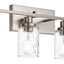 Lámpara baño 6 luces níquel cepillado vidrio martillado
