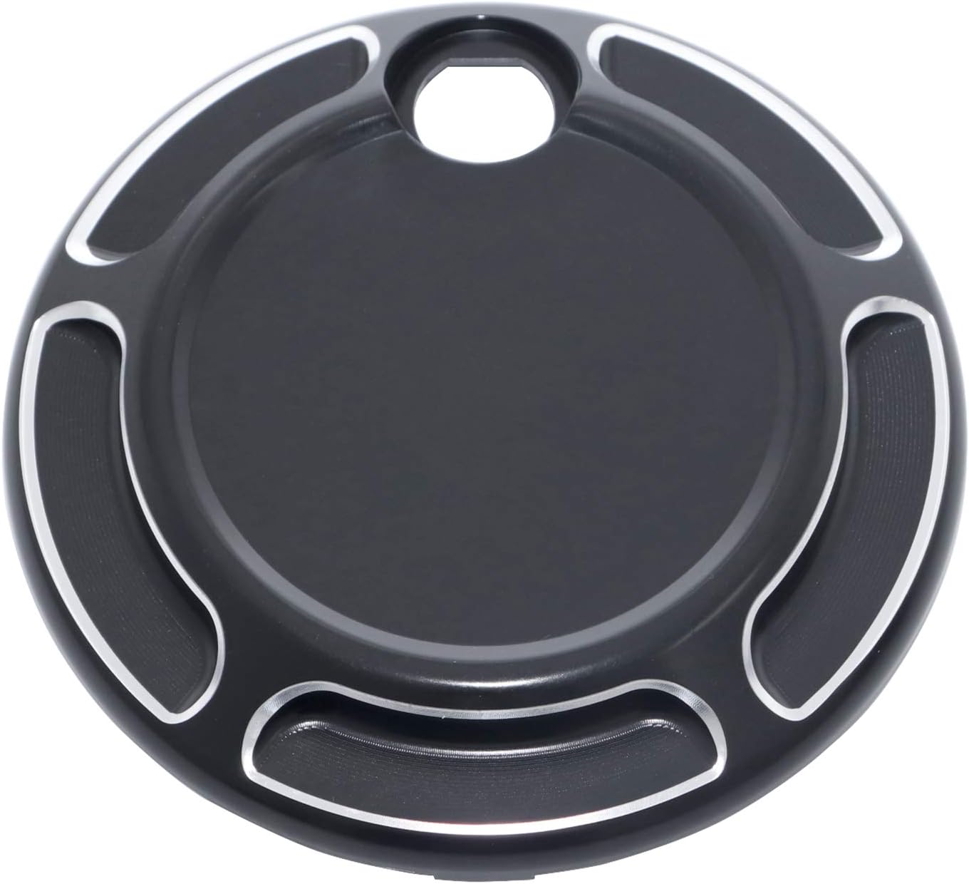 Cubierta puerta gasolina aluminio Billet negro Harley FLH 92-07
