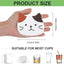 4 Posavasos de Gato de Silicona Antideslizantes para Mesa de Café