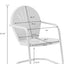 Silla exterior metal retro para comedor terraza rojo