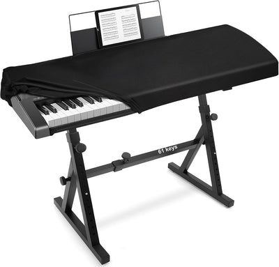 Funda elástica teclado piano 61 teclas soporte música negro