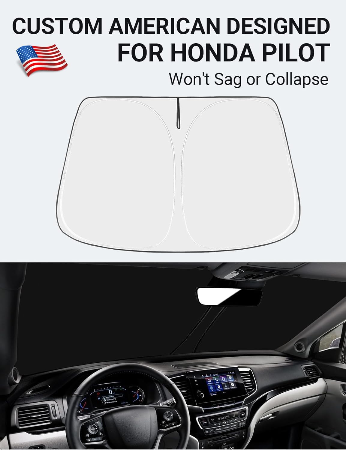 Parasol parabrisas Honda Pilot 16-25 4 capas UV