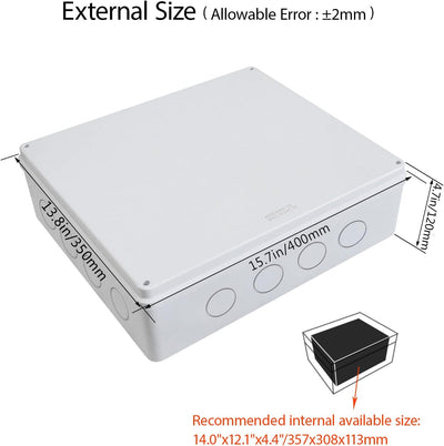 Caja eléctrica IP65 resistente agua polvo ABS