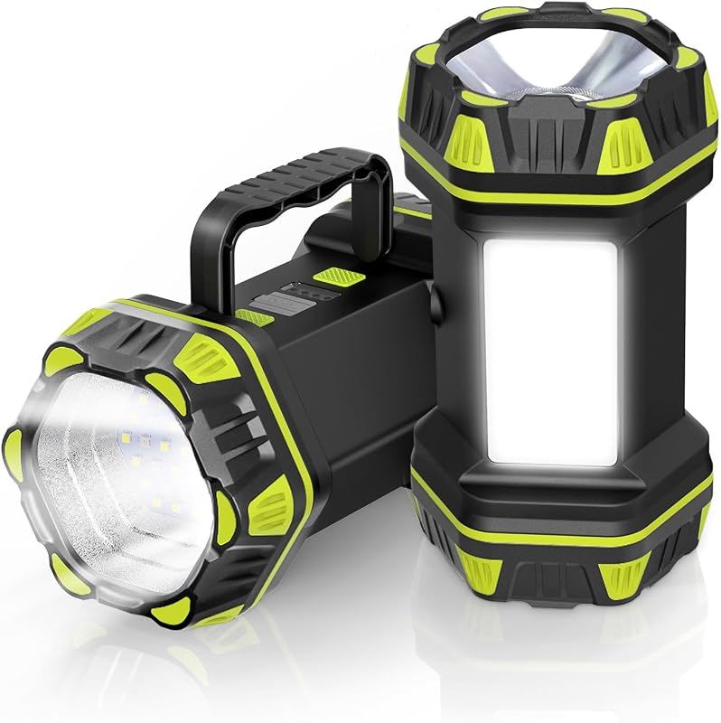 2 Linternas LED Recargables 4800mAh 8 Modos Campamento