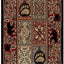 Alfombra persa negra 2x3ft rústica