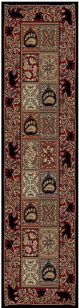 Alfombra persa negra 2x3ft rústica