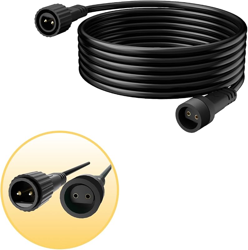 Cable extensión luces inflables 6.5ft 24AWG impermeable