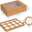 25 Cajas Cupcakes Grado Alimenticio con Ventanas