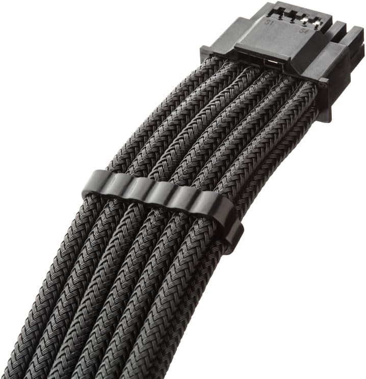 Cable PCIe directo Stealthsense 90° 12V-2x6 negro