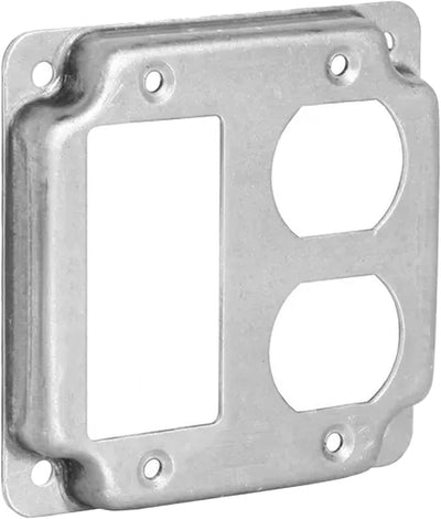 Cubierta caja eléctrica dúplex 4" acero galvanizado