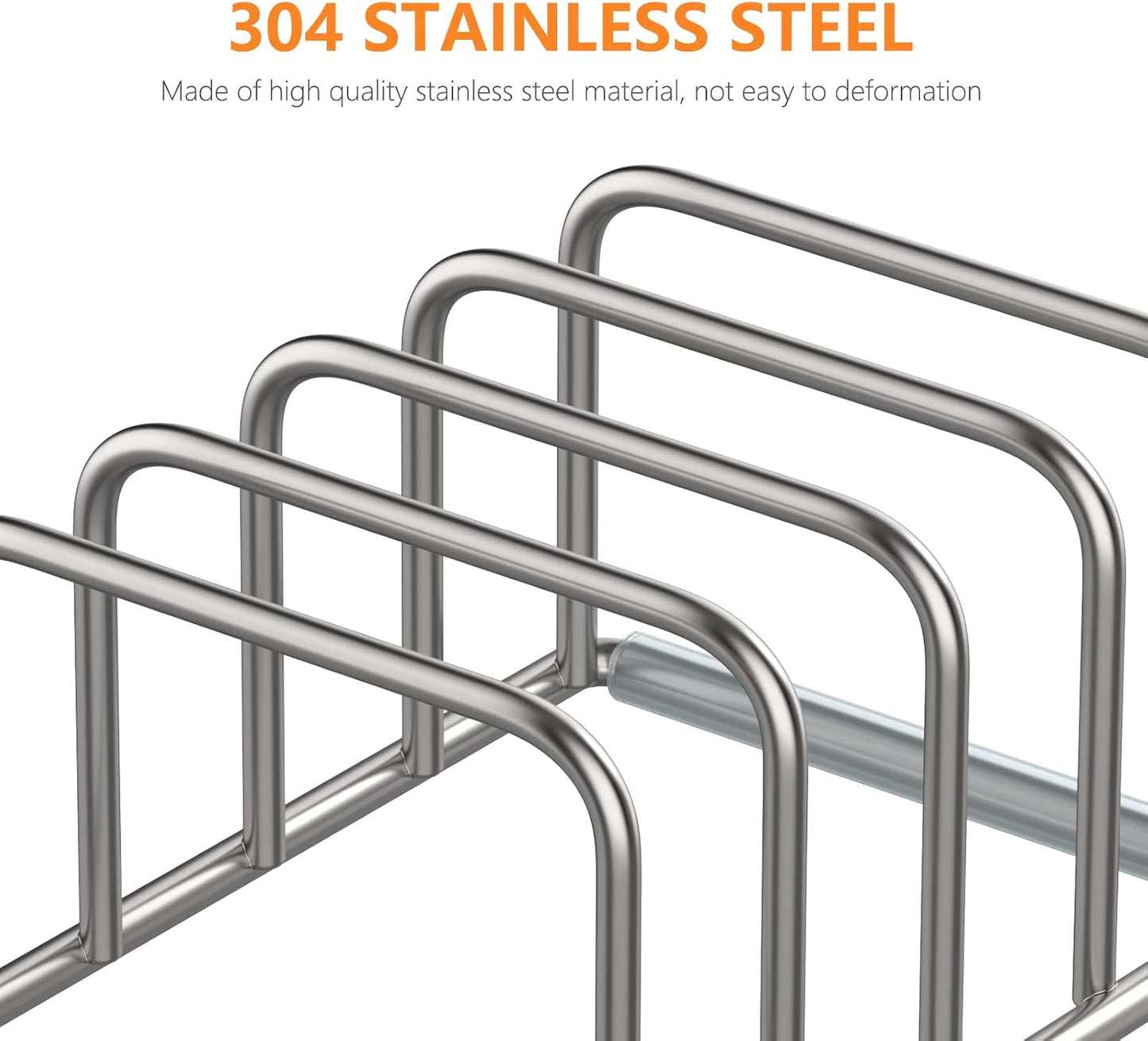 Soporte tabla cortar acero inox 304 con ranuras 1"