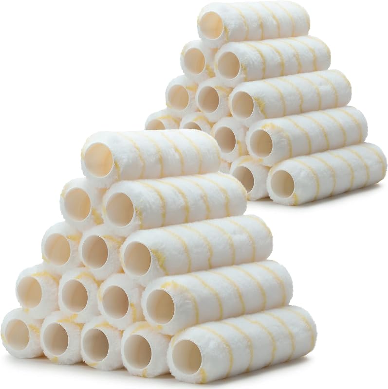 24 Cubiertas Rodillos Microfibra 9x1/2" Pintura