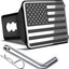 Cubierta enganche remolque metal bandera USA 2" cromo