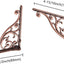 Soporte pared 5" pack 4 cobre antiguo servicio pesado