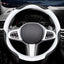 Funda cuero volante auto 15pulg antiderrap blanco