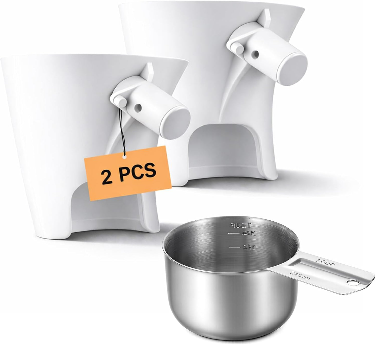 2 Embudo Antisalpicaduras para Mezcladora KitchenAid 4.5-5qt