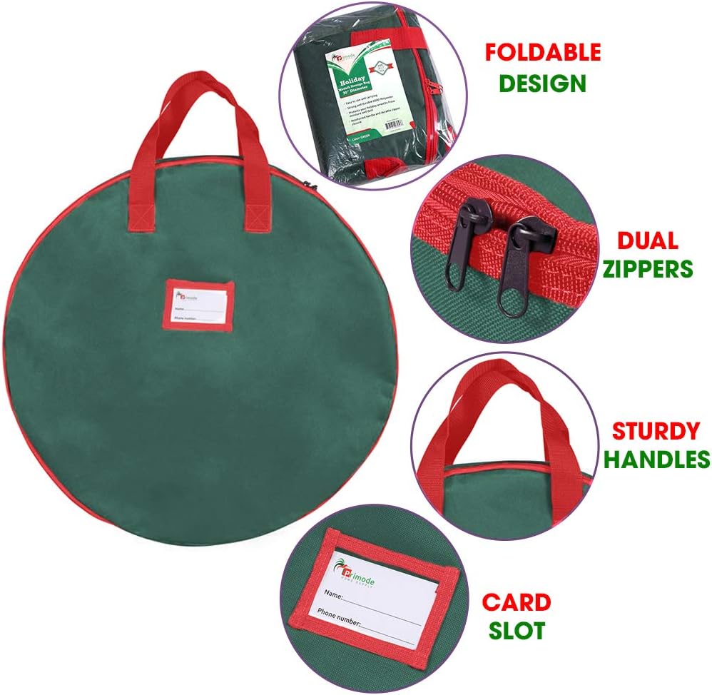 Bolsa almacenamiento Navidad 36" set 2 contenedores asas