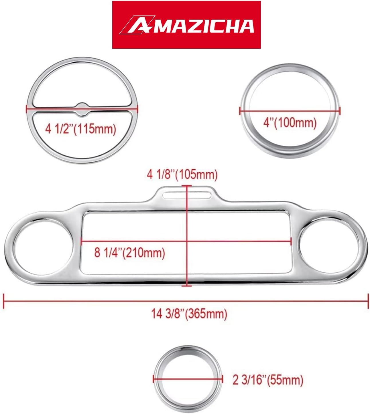 Set 9 Pzas Acento Estéreo Velocímetro Bocina Harley 86-13