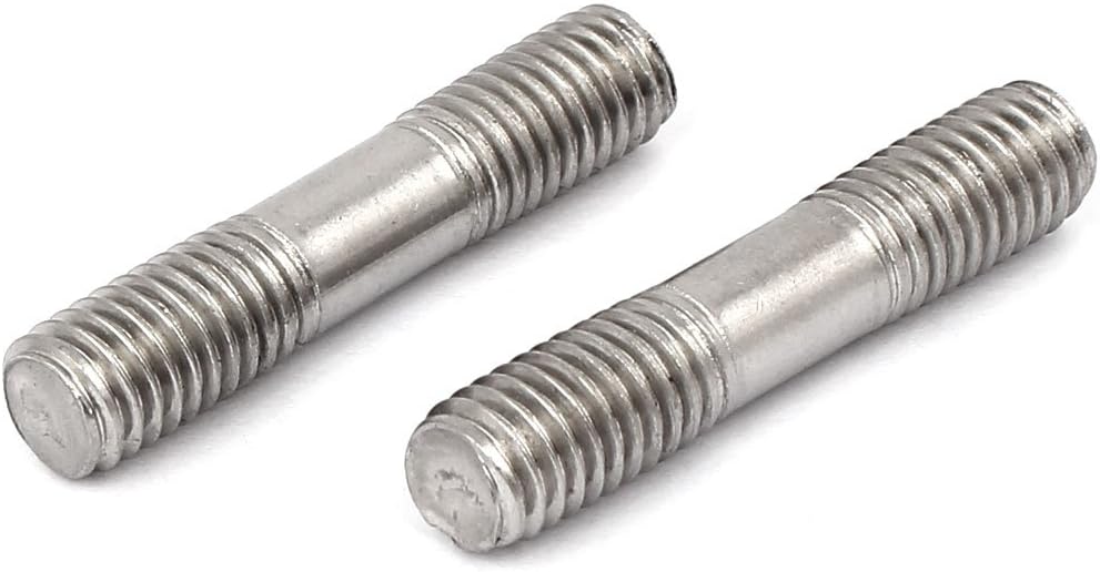 Varilla acero inox M8x40mm doble extremo 20pcs tono plata