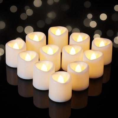 12 Velas Té Parpadeantes 3D con Temporizador 6h