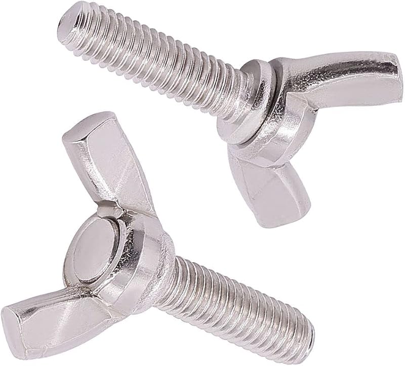 Tornillos ala acero inox 304 18/8 DIN316 25 pzas