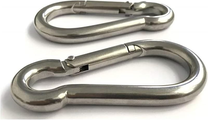 Mosquetón acero inox resistente carga 200-500lb paquetes 2 6 12