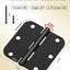 Bisagras puerta negras mate 3.5" 30 pzas