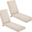 Cojín chaise lounge aire libre 80pulg beige envejecido set 2