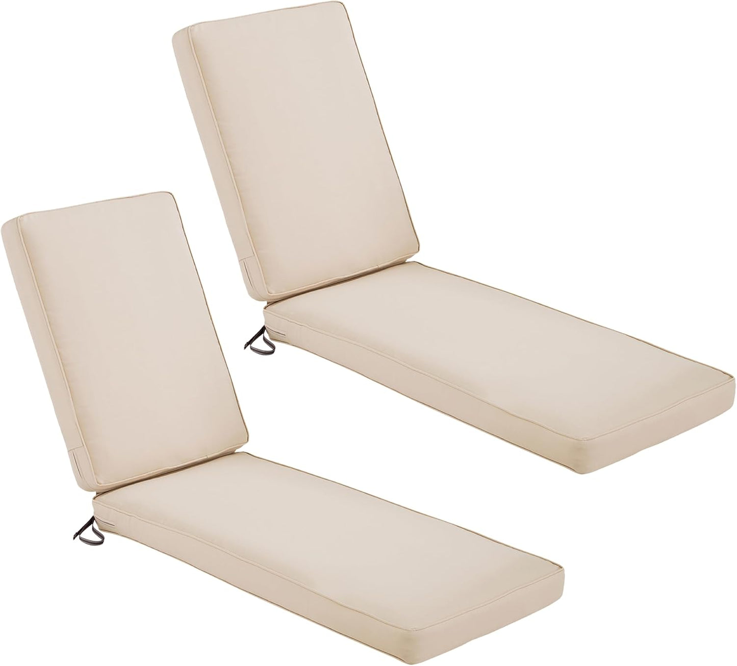 Cojín chaise lounge aire libre 80pulg beige envejecido set 2