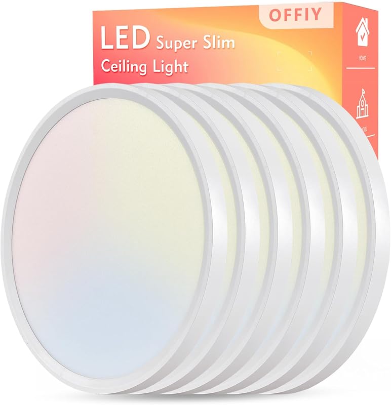 Luz techo LED 15.8" 3000K-6000K montaje ras