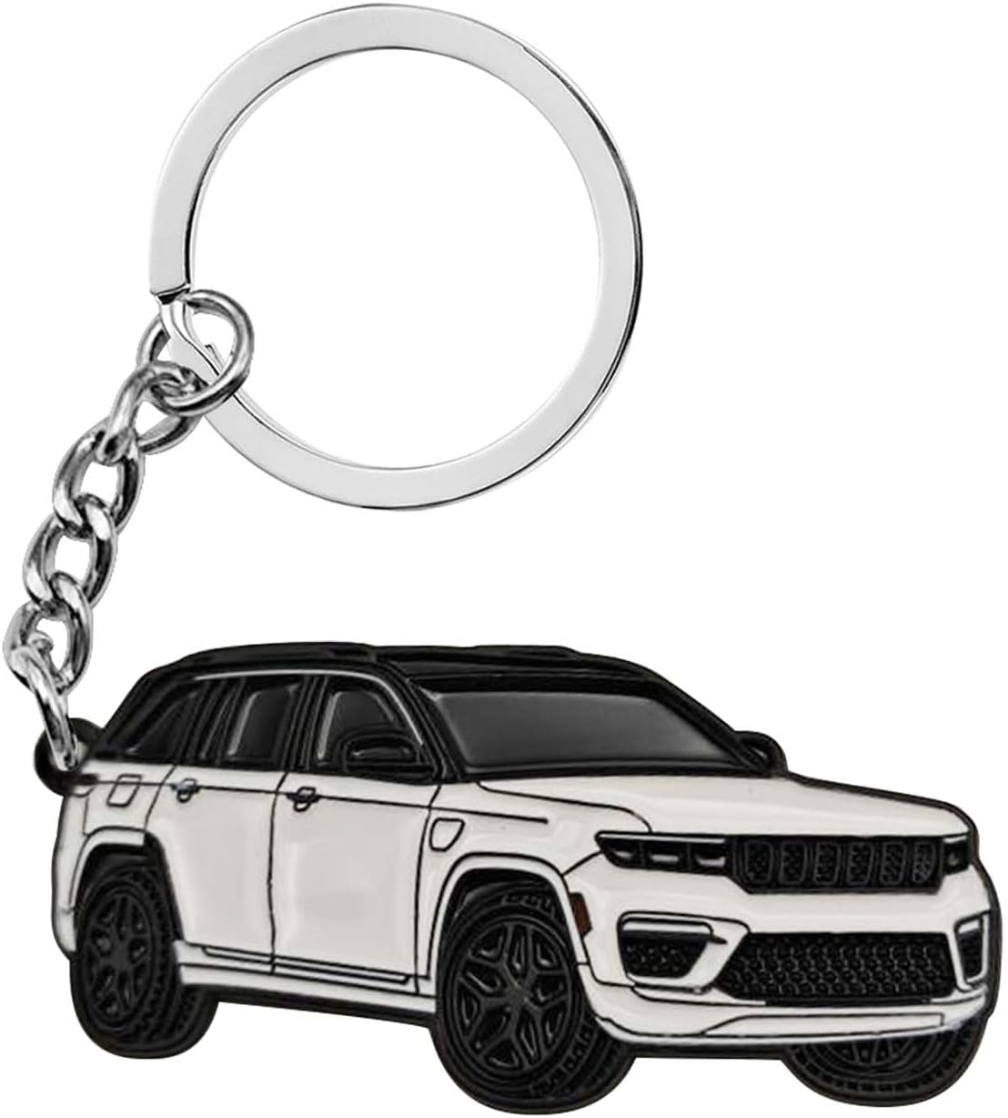 Llavero coche doble cara comp Grand Cherokee metal esmaltado