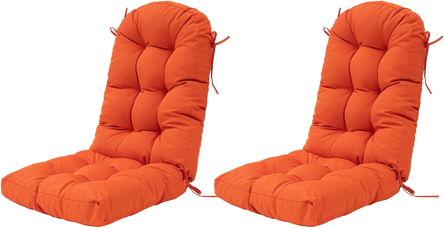 2 Pzas Cojines Silla Mecedora Exteriores 49x19pulg Naranja