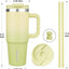 Vaso térmico acero inox asa tapa pajilla 770ml color lima