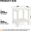 Mesa auxiliar Adirondack 2 niveles 16pulg resistente clima