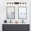 Lámpara tocador baño 8 luces negro mate vidrio transparente