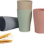 Vasos pajita trigo reutilizables 15oz 8uds