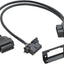Cable divisor OBD2 tipo Y 16 pines con soporte salpicadero