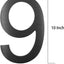 Número de casa aluminio cepillado negro 10pulg