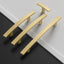 10 Tiradores Oro Cepillado 3-3/4pulg para Gabinetes Cocina