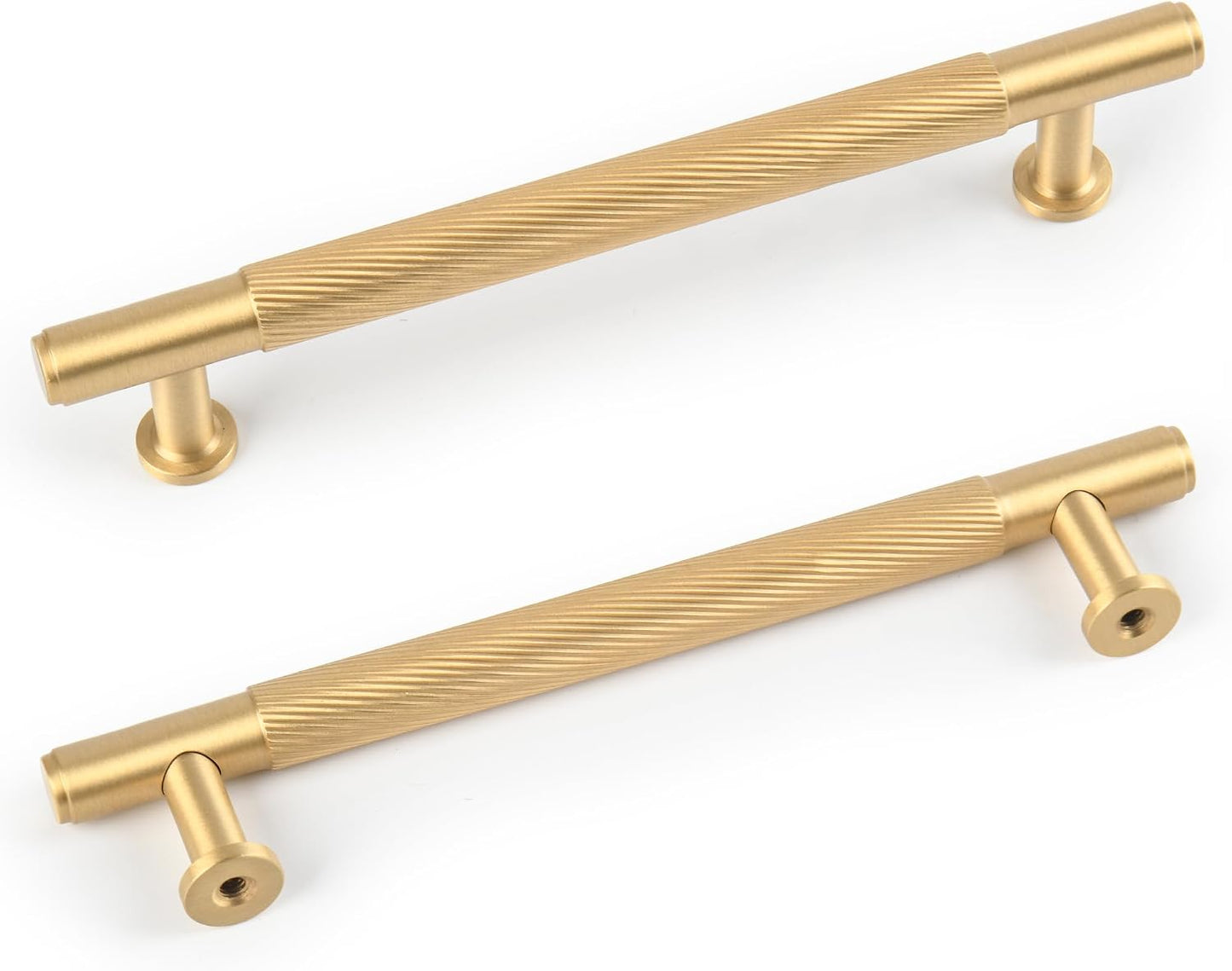 5 Pzas Manijas Puerta Mueble Oro Cepillado 5pulg