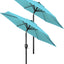 2 Sombrillas Patio 7.5" Varillas Resistentes Turquesa