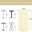 6 Faldones redondos mesa cóctel 32x43pulg elastano beige