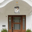 4 Luces Colgantes Exterior Negro Latón Cepillado 15.7pulg