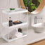Organiz. encimera baño bandeja tocador 3 niveles blanco