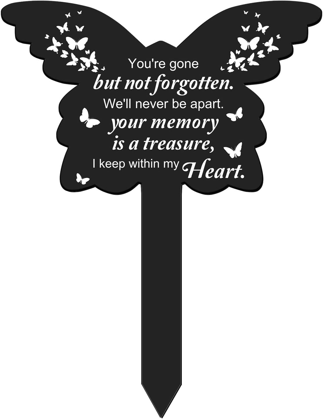 Placa conmemorativa mariposa para tumba cementerio