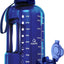 Botella agua 64oz sin BPA con pajilla tapa 2en1 azul