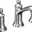 Grifo lavabo baño cromado 2 manijas arco alto 3 agujeros