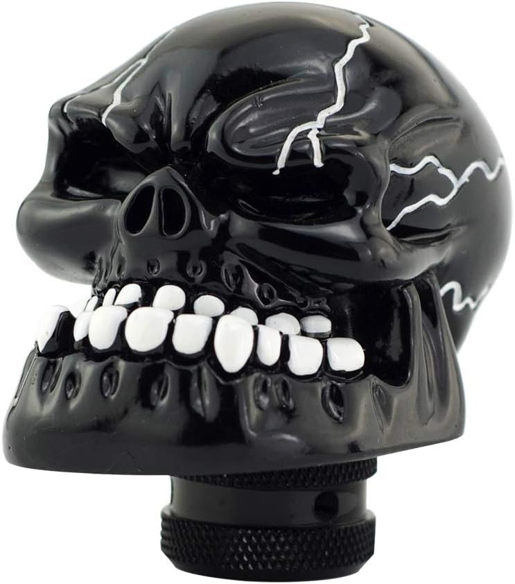 Pomo palanca cambios forma calavera negro