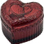 Caja joyería vidrio forma corazón organiz. regalo mujer