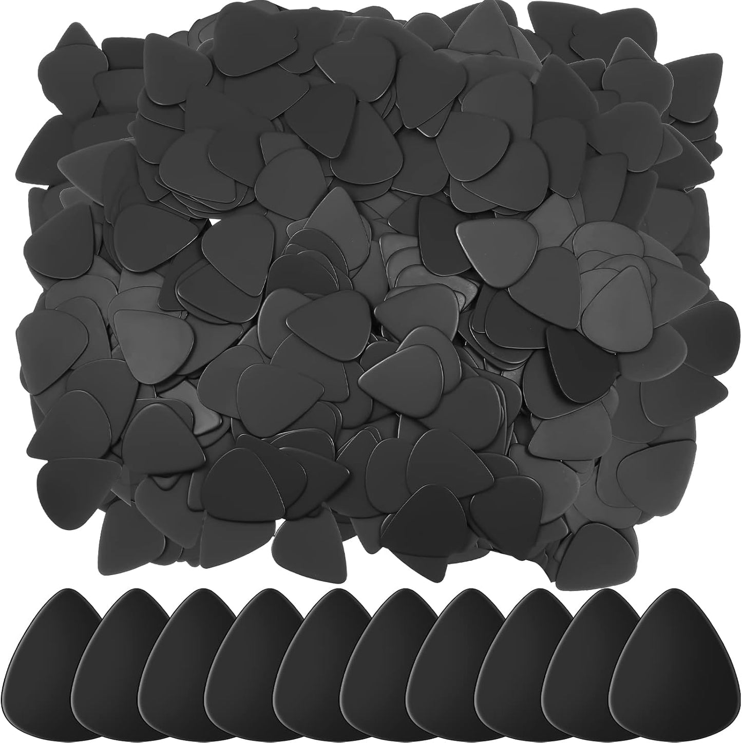 600 Púas Celuloide para Guitarra Eléctrica y Acústica Negro